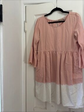 Holding Horses Pink and White Tiered Dip-Dye Dress